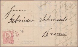 1871 Kőnyomat 5kr Levélen Piros 'CSÁVOS' Bélyegzéssel, Ex Ryan. Ezen Kívül Csak 1 Db Piros Bélyegzős Kőnyomatos Levél Is - Sonstige & Ohne Zuordnung