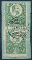 1871 Réznyomat 3kr Képbe Fogazott Függőleges Pár - Andere & Zonder Classificatie