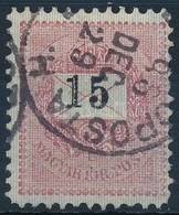 O 1889 15kr 11 1/2 Fogazással, Karc Az 1-es Számjegyen - Sonstige & Ohne Zuordnung