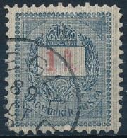 O 1889 1Ft 11 1/2 Fogazással, A Jobb Felső Sarok Javítással / Repaired Corner - Other & Unclassified
