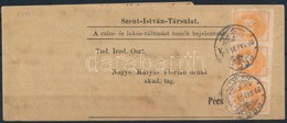 1899 Újságszalag 1kr Hármascsíkkal, Mátyás Flórián Úrnak 'PÉCS' - Otros & Sin Clasificación