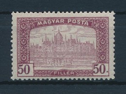 * 1919 Magyar Posta 50f Felfelé Tolódott Középrész, Pont A Jobb Oldali értékszám Mellett - Otros & Sin Clasificación