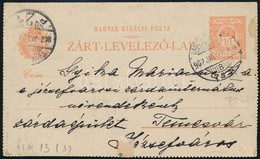 1902 Zárt Levelezőlap 'ORSOVA-BUDAPEST 75' Mozgóposta Bélyegzéssel - Other & Unclassified