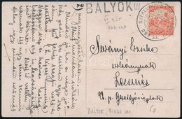 1917 Képeslap 'SZÉKELYHÍD-SZILÁGY-SOMLYÓ 293 Sz' + 'BÁLYOK'  Pályaudvari Bélyegzéssel - Other & Unclassified