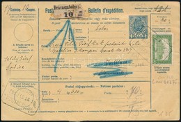 1918 Postai Szállítólevél 'DRÁVASZABOLCS POSTAI ÜGYN.' + Hátoldalon Feladóvevény - Sonstige & Ohne Zuordnung
