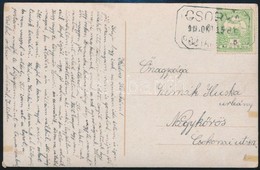 1919 Képeslap CSORVA Postaügynökségi Bélyegzéssel - Andere & Zonder Classificatie
