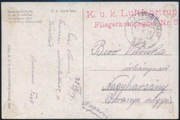 1918 Tábori Posta Képeslap / Field Postcard 'K.u.k. Luftfahrtruppen Fliegerkompagnie Nr. 50' + 'FP 374' - Altri & Non Classificati