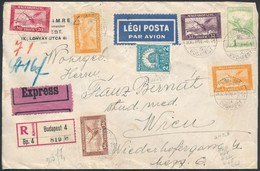 1930 Expressz Ajánlott Légi Levél Bécsbe - Altri & Non Classificati