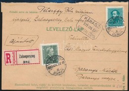 1933 Ajánlott Levelezőlap KÁRÁSZ Postaügynökségi Bélyegzéssel - Other & Unclassified