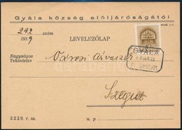 1939 Levelezőlap GYÁLA Postaügynökségi Bélyegzéssel - Autres & Non Classés