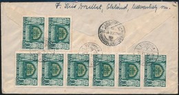 1940 Expressz Levél 8 Db Kelet Visszatért Bélyeggel Bérmentesítve Oklándról (Erdély) Budapestre - Other & Unclassified