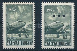 ** 1957 Repülő 20Ft Záróérték 1 Bélyeg + 1 Hármas Lyukasztású Bélyeg (5.200) - Otros & Sin Clasificación