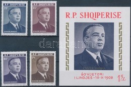 ** 1968 Enver Hoxha Sor Mi 1315-1318 + Blokk Mi 34 - Sonstige & Ohne Zuordnung