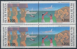 ** 1992 Húsvét-sziget Négyestömb,
Easter Island Block Of 4
Mi 1502-1503 - Andere & Zonder Classificatie