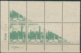 ** 1953 Mi 404 ívsarki Nyolcastömb, 1 Bélyeg Teljes, 5 Részleges Gépszínátnyomattal / Corner Block Of 8, 1 Stamp With Co - Sonstige & Ohne Zuordnung