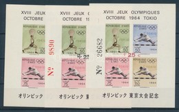 ** 1964 Nyári Olimpiai Játékok, Tokió Blokk Mi 29, 30aI, 3030b - Autres & Non Classés
