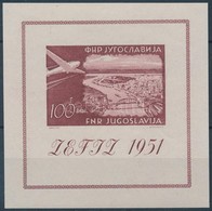 ** 1951 ZEFIZ Bélyegkiállítás Vágott Blokk Mi 5 - Sonstige & Ohne Zuordnung