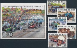 ** 1981 Franciaország Nagydíja Sor + Blokk,
Grand Prix Of France Set + Block
Mi 773-777 + Mi 35 - Otros & Sin Clasificación