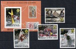 ** 1988 Szöuli Olimpia Vágott Sor Mi 1049-1052 + Vágott Blokk 53 - Autres & Non Classés