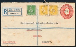 1929 Díjkiegészített Díjjegyes Ajánlott Boríték Németországba / Registered Cover To Germany - Sonstige & Ohne Zuordnung