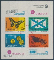 ** 1978 URUEXPO Nemzeti Bélyegkiállítás Vágott Blokk Felülnyomással Mi 40 - Otros & Sin Clasificación