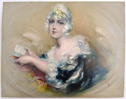 Innocent Ferenc (1859-1934): Múzsa. Olaj, Karton (restaurált), Jelzett, 36×45 Cm - Sonstige & Ohne Zuordnung