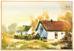 Nemes Tibor (1955-): Tanya. Akvarell, Papír, Jelzett, 34×49 Cm - Autres & Non Classés