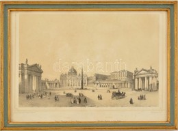 Cca 1840 Róma Litográfia. Benoist Jelzéssel. Üevegezett Keretben. 32x24 Cm - Prints & Engravings