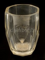 Régi üvegpohár 'D. B.' Monogrammal, Apró Lepattanásokkal, D: 7,5 Cm - Verre & Cristal