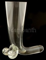 Üveg Ivókürt, Kis Kopásnyomokkal, M: 19,5 Cm - Glas & Kristall
