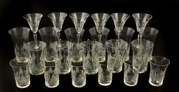 Pohárkészlet, Hibátlan, 3×6 Db-os és 1×5 Db-os - Glas & Kristall