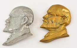 2 Db Fém Lenin Arckép, Portré Falra, Fára, 13 Cm - Andere & Zonder Classificatie
