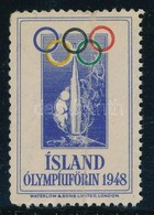 1948 Izlandi Olimpia Levélzáró Bélyeg (nagyon Ritka) - Non Classés