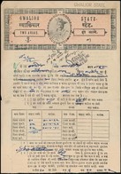Cca 1943 India, Adóív 2 Annás Illetékbélyeggel  / India Tax Sheet With Document Stamp - Sin Clasificación