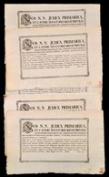 Cca 1800-1900 Magyaróvár, 5 Db Kitöltetlen, Nyomtatott Főbírói Hirdetmény, Latin Nyelven - Unclassified