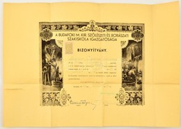 1943 Budafok, A Budafoki M. Kir. Szőlészeti és Borászati Szakiskola Igazgatóság által Kiállított, Borászati Tanfolyam El - Non Classificati