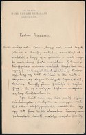 1931 Bécs, Szekfű Gyula (1883-1955) Történész Saját Kézzel írt Levele A Cs. és Kir. Házi, Udvari és Állami Levéltár Fejl - Unclassified