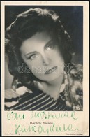 Karády Katalin (1910-1990) Színésznő Aláírása őt ábrázoló Fotón - Sonstige & Ohne Zuordnung