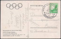 1936 Palotás József Bronzérmes Birkózó üdvözlő Sorai és Aláírása A Berlini Olimpiáról Küldött Levelezőlapon - Other & Unclassified