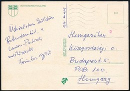 Forintos Győző Nagymester Sakkolimpikon üdvözlő Képeslapja A Larsen-Portisch Versenyről / Autograph Signed Postcard Of C - Autres & Non Classés