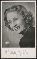 Orosz Júlia (1906-1997) Opera-énekesnő Aláírt Fotólapja - Autres & Non Classés