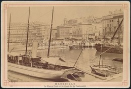 Cca 1890 Marseille Kikötője, Vintage Fotó, 16,5x11 Cm - Autres & Non Classés