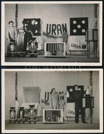 1947 Uran Cseh Bűvész Fellépései, 2 Db Dedikált Fotólap, 9×14 Cm - Altri & Non Classificati