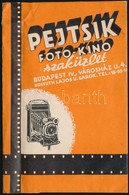 Pejtsik Foto-Kino Szaküzlet Fotótartó Tasak - Pubblicitari