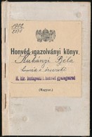 1902 Honvéd Igazolványi Könyv Szép állapotban, Pótlapokkal - Otros & Sin Clasificación
