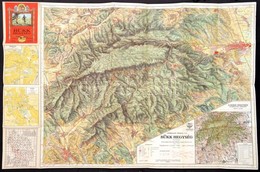 Cca 1933 Bükk Hegység Turista Térkép. Kirándulók Térképe 7., 1:50000, M. Kir. Állami Térképészet, Jó állapotban, 68x89 C - Andere & Zonder Classificatie