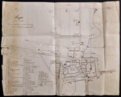 1862 Kápolnay István (?-?): Acqui Terme és Vidékének Saját Kézzel Rajzol Térképe, (Alessendriához Közel (Piedmont Régiób - Andere & Zonder Classificatie