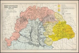 Magyarország A Bécsi Béke Korában, Kiadja: M. Kir. Állami Térképészet, 23×32 Cm - Andere & Zonder Classificatie
