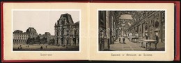 Cca 1890 Párizs 30 Litografált Képet Tartalmazó Leporelló Egészvászon Kötésben. / Leporello With 30 Litho Images. 15x10  - Unclassified
