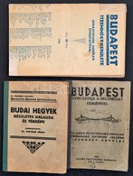 1923-1942 Budapest Témájú Nyomtatványok és Térkép, 3 Db:
1923 Budai Hegyek. Részletes Magyar Útikalauzok 1. Szerk.: Dr.  - Non Classificati